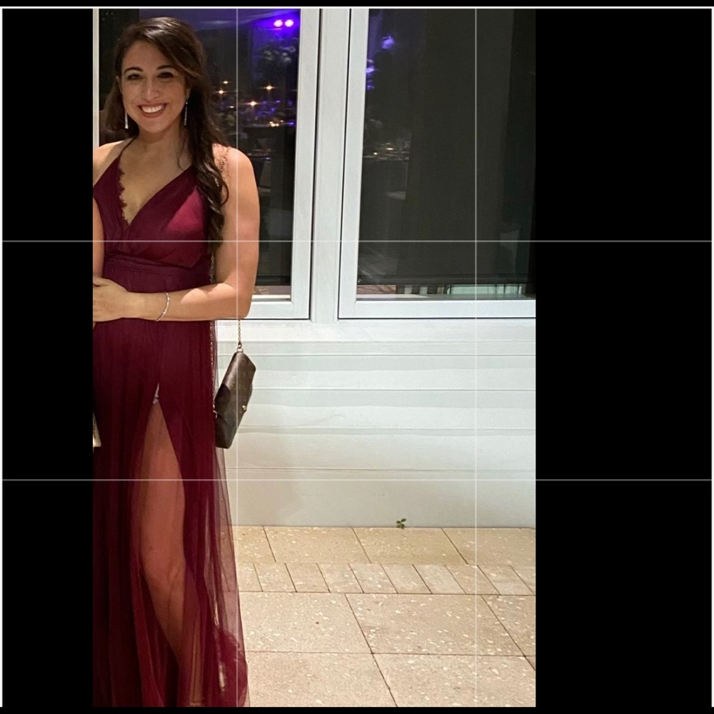 Gorgeous high slit tulle dress worn once